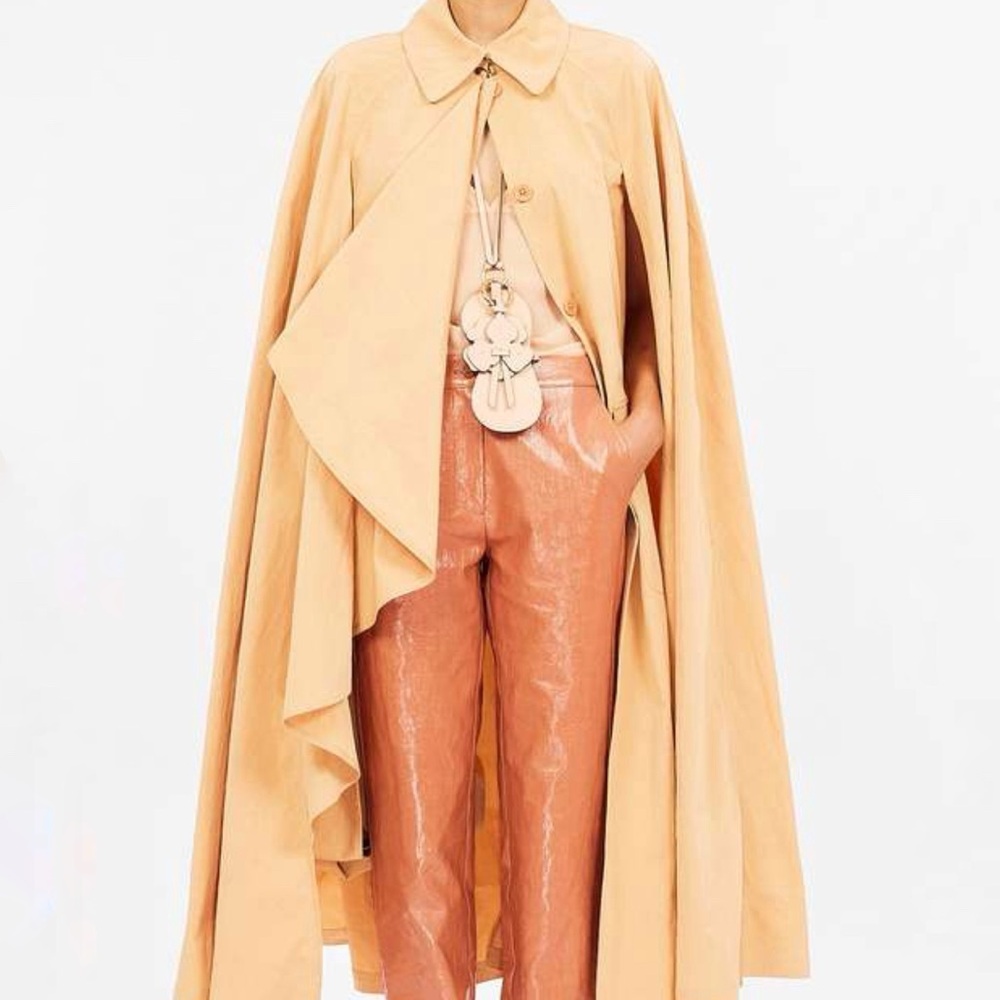 Ulla Johnson Cecille Cape Coat in Desert Khaki Size P NWT